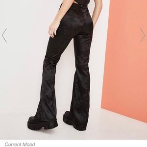 Current Mood FLORAL SATIN LACEUP PANTS final price